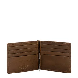 Eske Shae Brown Casual Leather Money Clip Wallet for Men image 4