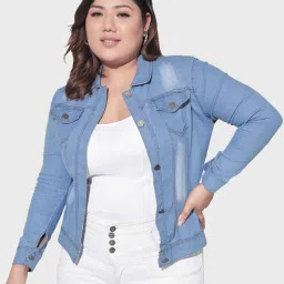 BUYNEWTREND Blue Regular Fit Jacket image 1