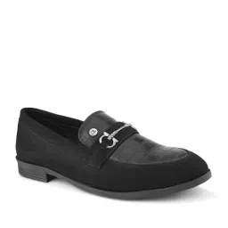 Carlton London Men's Black Loafers image 3