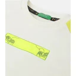 United Colors of Benetton Kids Regular Fit Crew Neck Colorblocked Boy's Sweatshirt image 3