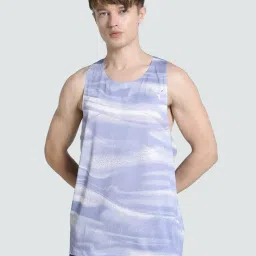Puma Blue Regular Fit Printed Tank Tee image 1