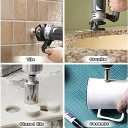 ATOZSHOP11 Diamond Coated Drill Bit Set 18, 20, 25, 35, 50 mm for ‎Tile, Glass, Marble, Granite (Set of 5 Pcs) image 4