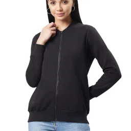 DOLCE CRUDO Black Full Sleeves Jacket image 1