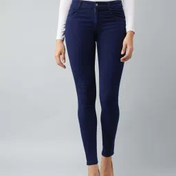 DOLCE CRUDO Navy Plain Jeans image 1