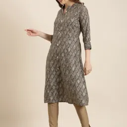 showoffff SHOWOFF Grey Printed Kurta image 3