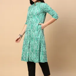 showoffff SHOWOFF Turquoise Printed Kurta image 3
