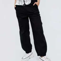 Ginger by Lifestyle Black Cotton Joggers image 1