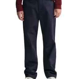 Gant Boys Navy Solid Trousers image 1