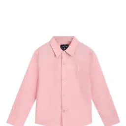 Blue Giraffe Kids Pink Solid Shirt image 1