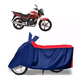 Auto Pearl Polyester Two Wheeler Cover for Honda CBF150 (Red Blue)-picture-12