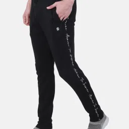 Duke Black Relaxed Fit Trackpants image 3
