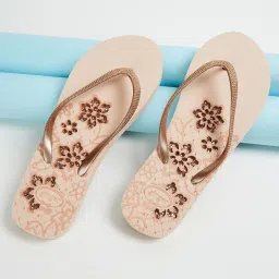 Ginger by Lifestyle Women's Rose Gold Flip Flops image 1