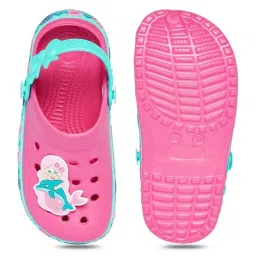 Pantaloons Junior Pink & Blue Back Strap Clogs image 3