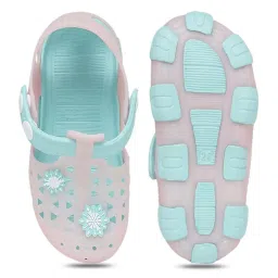 Pantaloons Junior Pink & Blue Back Strap Clogs image 3