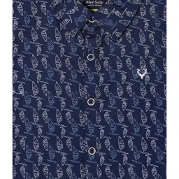 Allen Solly Junior Navy Printed Full Sleeves Shirt image 3