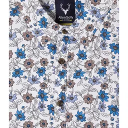 Allen Solly Junior White Floral Print Full Sleeves Shirt image 3