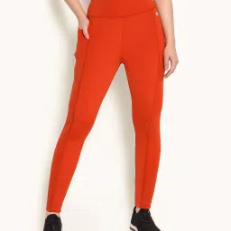 Clovia Orange Active Tights image 1
