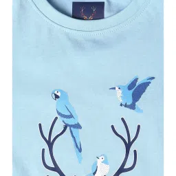 Allen Solly Junior Light Blue Printed T-Shirt image 3
