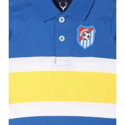 Allen Solly Junior Multicolor Color Block Full Sleeves Polo T-Shirt image 3