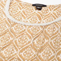 showoffff SHOWOFF Brown Printed Kurta image 3
