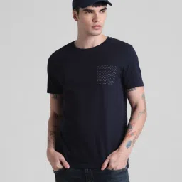 Jack & Jones Navy Blue Slim Fit T-Shirt image 1