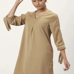 Annabelle by Pantaloons Nude Beige Shift Dress image 3