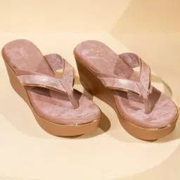 Inc.5 Women's Peach Thong Wedges image 1