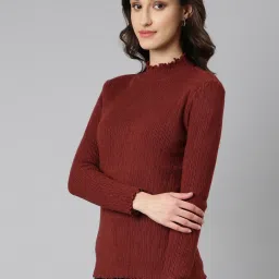 showoffff SHOWOFF Brown Regular Fit Reversible Sweater image 3