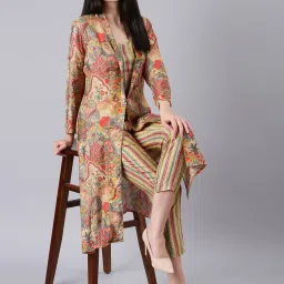 showoffff SHOWOFF Multicolor Cotton Blend Striped Co-ord Set image 3