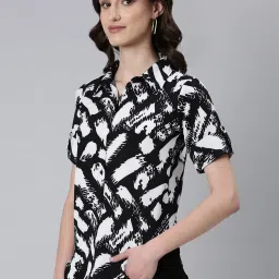 showoffff SHOWOFF Black & White Printed Shirt image 3