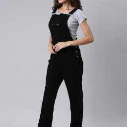 showoffff SHOWOFF Black Denim Maxi Dungaree image 3