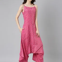 showoffff SHOWOFF Pink Cotton Printed Jumpsuit image 3