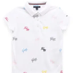 Tommy Hilfiger Girls White Solid Classic Fit T-Shirt-picture-34