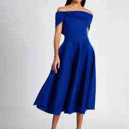 Quiz Royal Blue Plain Dress image 1