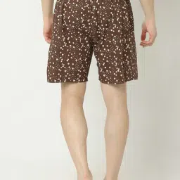UnderJeans by Spykar Dark Brown Premium Cotton Printed Boxer Shorts image 2