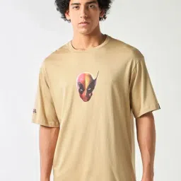 Bewakoof Brown Cotton Relaxed Fit Graphic T-Shirt-picture-28