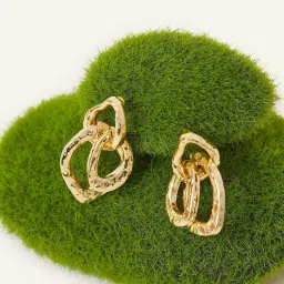 Accessorize London Interlocking Drop Earrings image 1