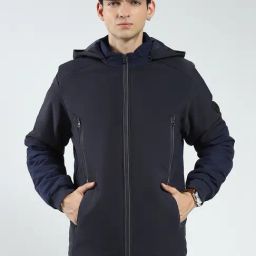 Monte Carlo Navy Blue Regular Fit Hooded Jacket-picture-47