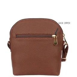 Baggit Brown Textured Medium Sling Handbag image 3