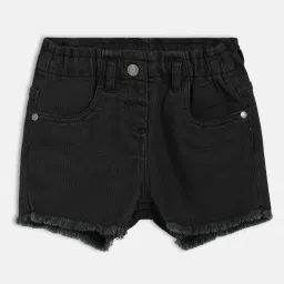 MINIKLUB Girls Black Solid Shorts image 1