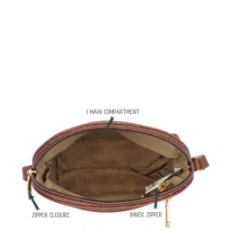 Baggit Brown Textured Medium Sling Handbag image 4