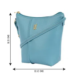 Baggit Blue Solid Medium Sling Handbag image 5