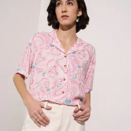 Akkriti By Pantaloons Pink Regular Fit Printed Top image 1