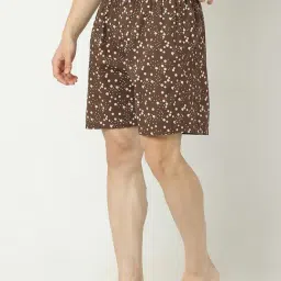 UnderJeans by Spykar Dark Brown Premium Cotton Printed Boxer Shorts image 3