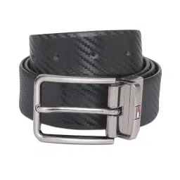TOMMY HILFIGER Black & Brown Simeon Reversible Belt image 1