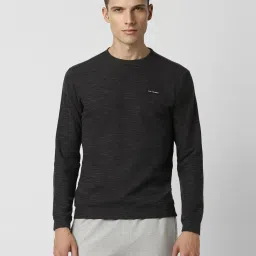 Van Heusen Grey Regular Fit Textured Sweatshirt image 1