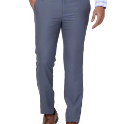 Raymond Blue Slim Fit Trousers-picture-4