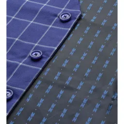 Sojanya Royal Blue Checks Waist Coat image 5