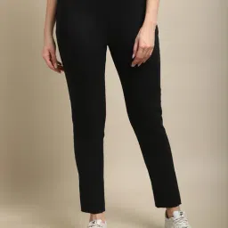 Crozo By Cantabil Black Regular Fit Mid Rise Jeggings-image-86
