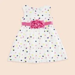 Pantaloons Junior Kids White Printed Dress-image-8